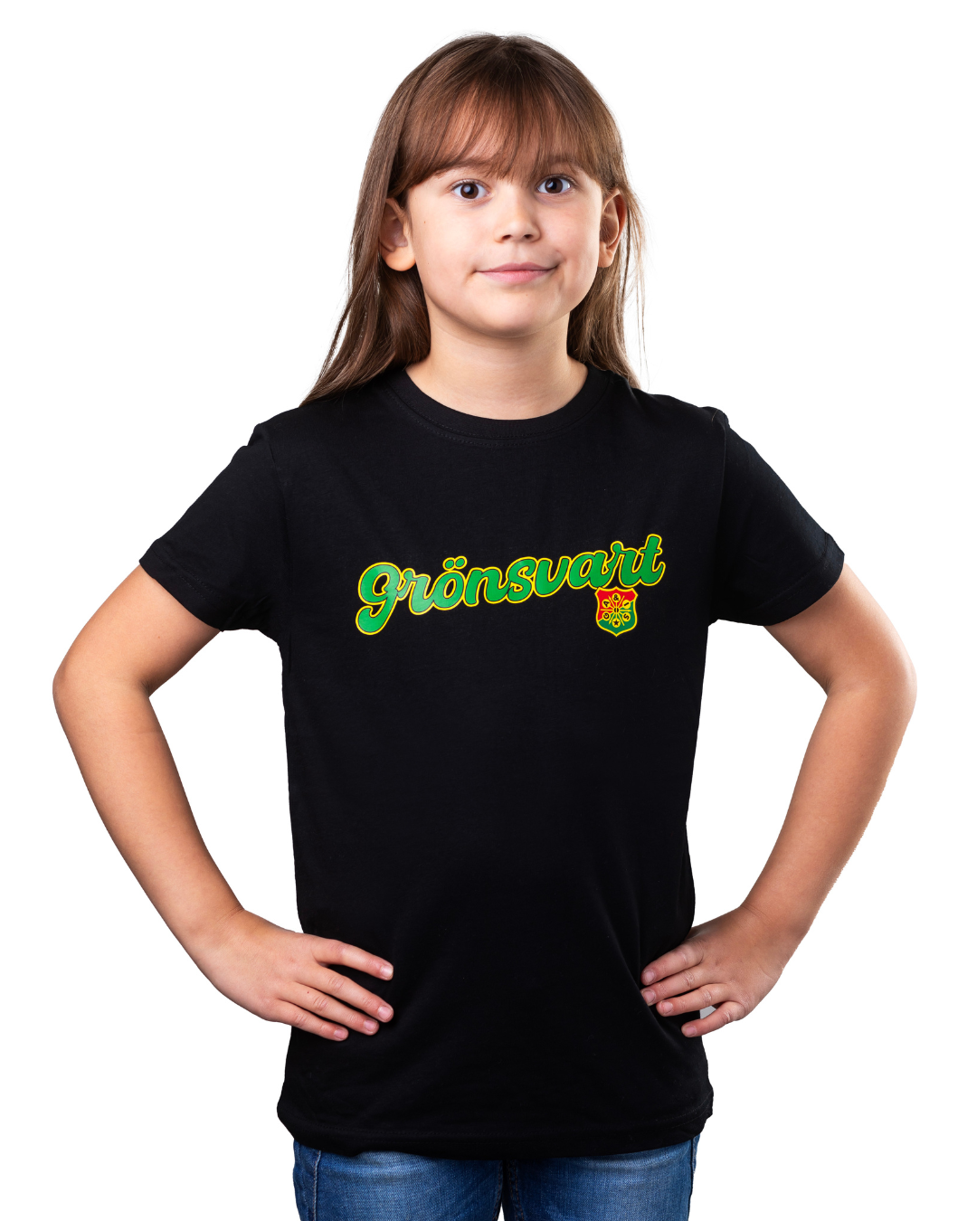 T-shirt-Junior-Gronsvart-modelpng